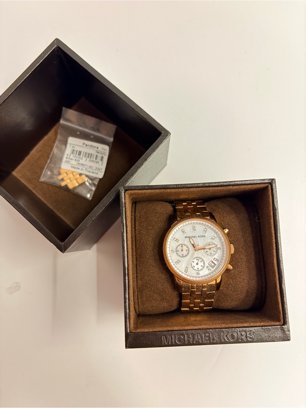 Michael Kors Women’s Rose Gold-Tone Chronograph Watch - Picture 5 of 6